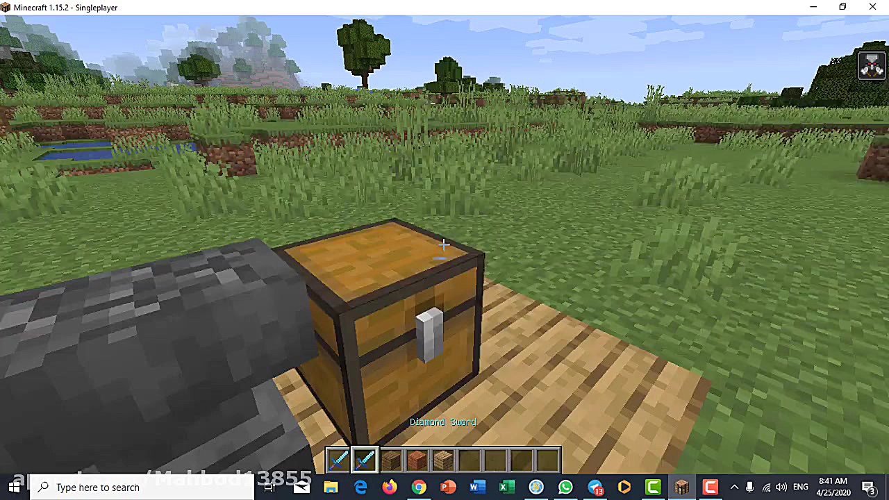 اموزش ساخت شمشیر آتشی در ماینک...