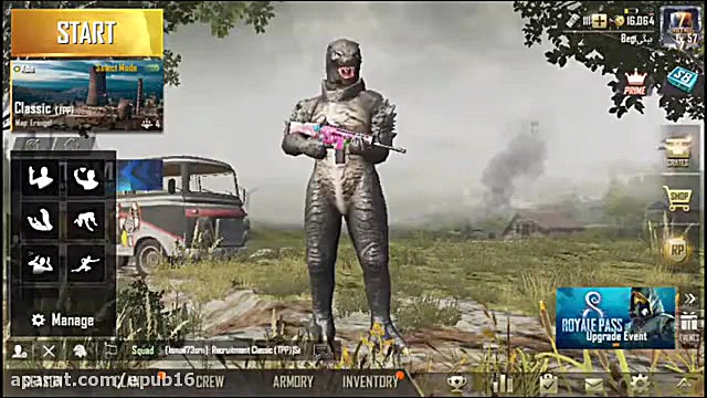 گرفتن رقص های رایگان در پابجی...