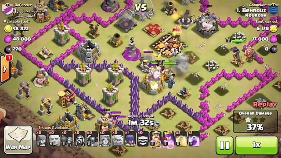 اتک های کلش آف کلن