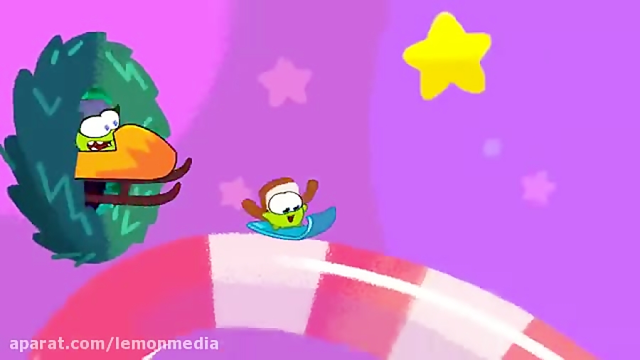 کارتون اوم نوم  جارو زدن