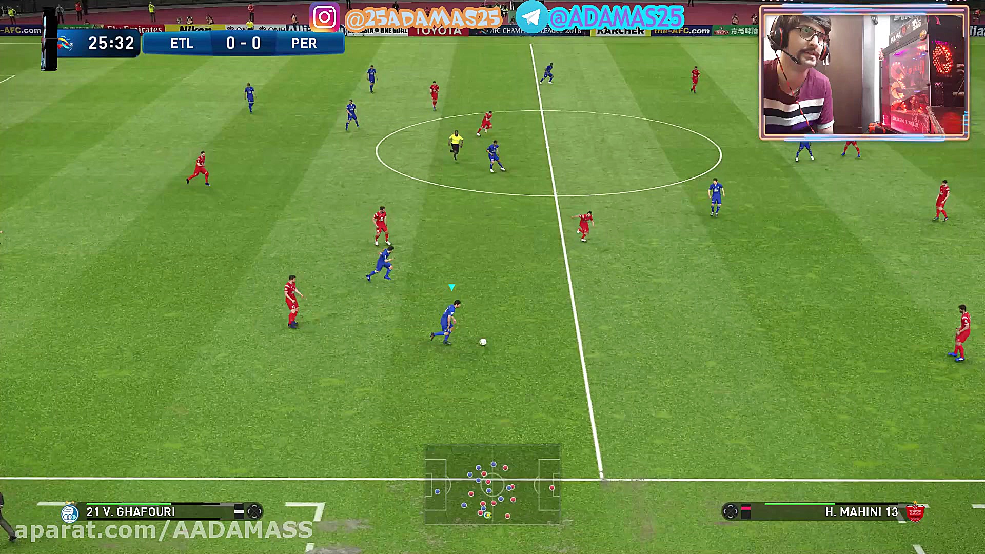 گیم پلی بازی PES 2019 بین پرسپ...