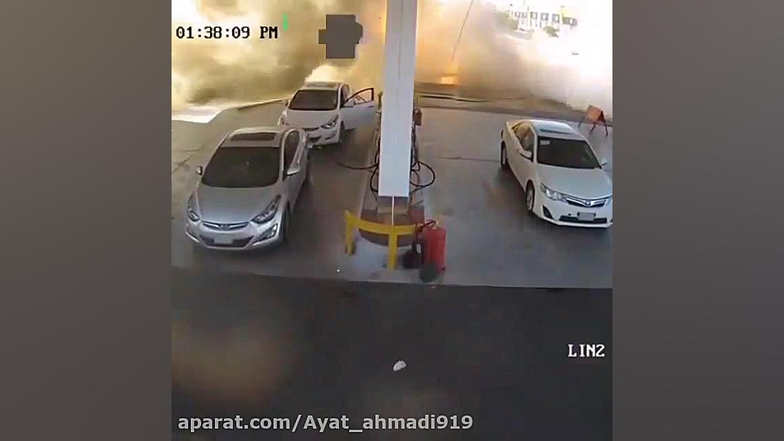 انفجار شدید در پمپ بنزین