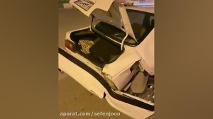 تصادف عجیب پژو پارس با کادیلاک
