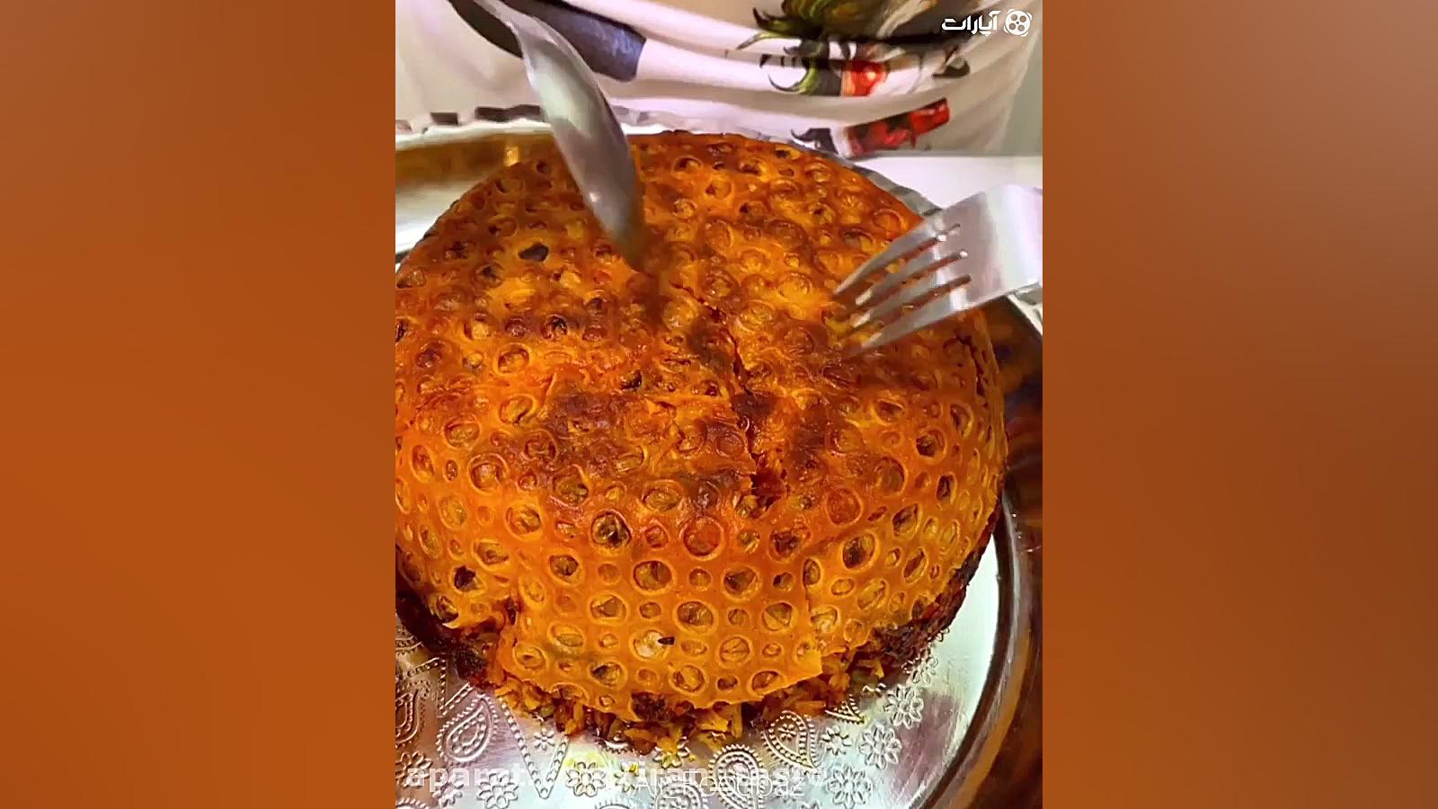 لوبیا پلو درست کن با تهدیگ‌ مش...