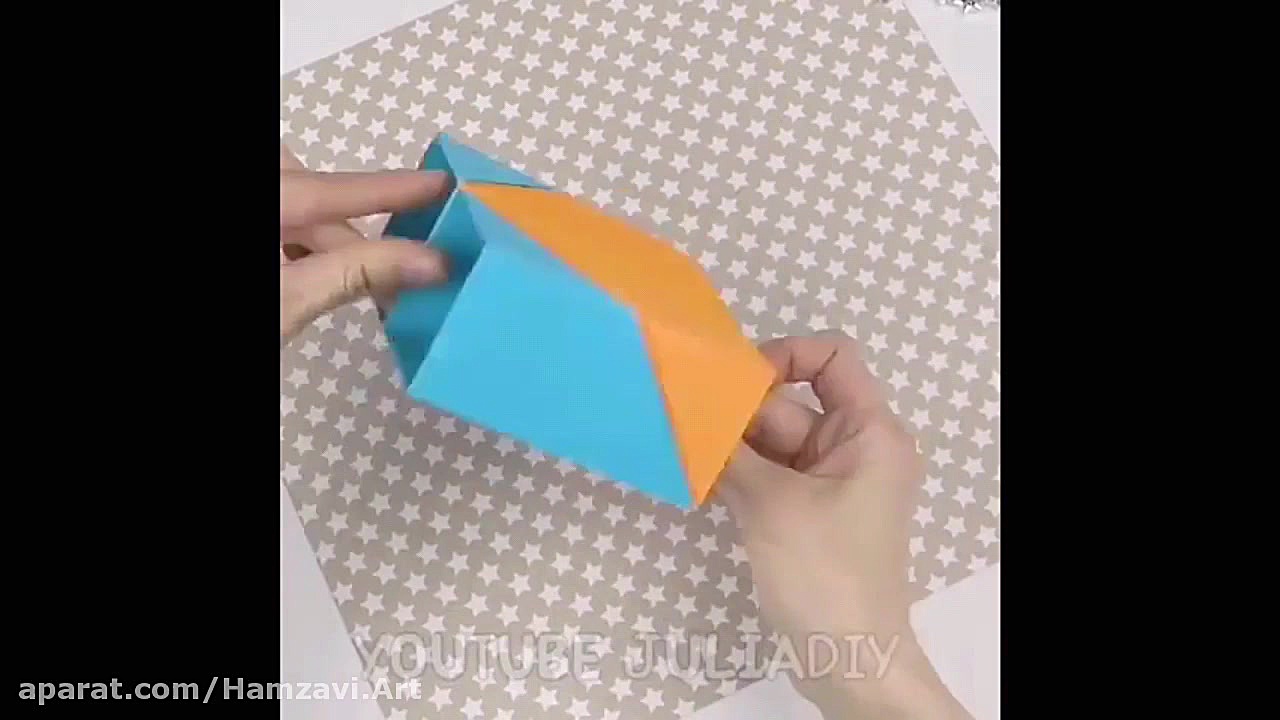 آموزش جامدادی با کاغذ رنگی یا...