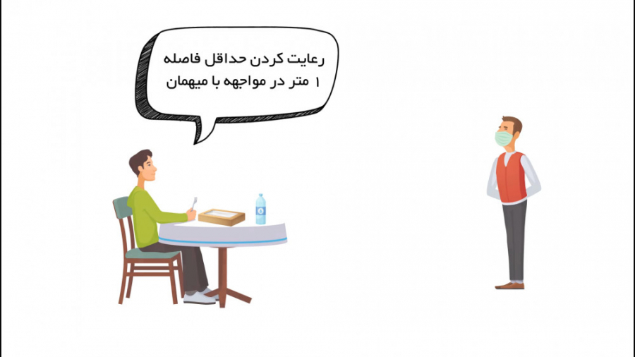 فاصله گذاری اجتماعی در رستوران...