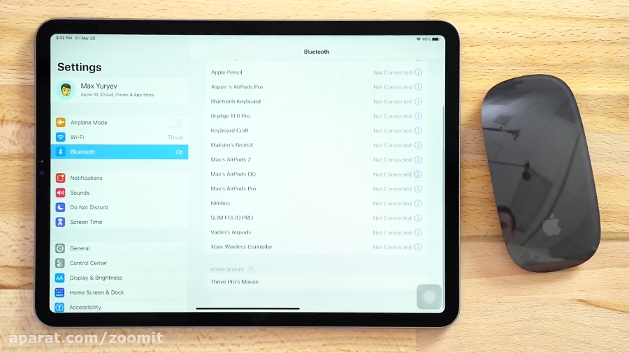 نشانگر (cursor) آیپد