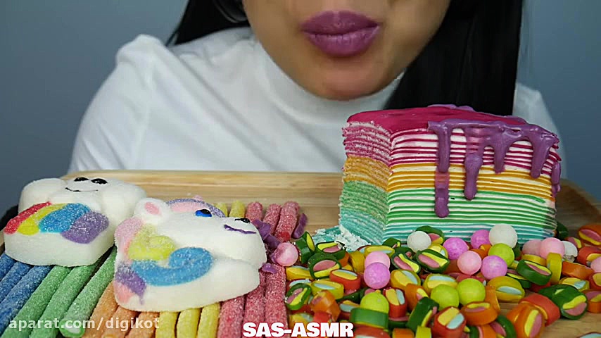 چالش فود اسمر  پاستیل و کیک و...