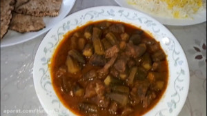 طرز تهیه خورش بامیه با گوشت ht...