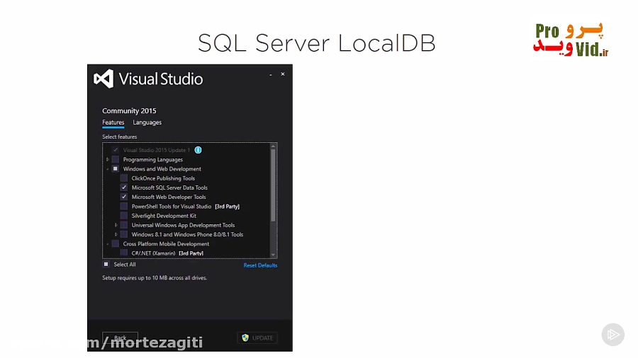 بررسی و آموزش کار با SQL Server LocalDB