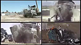 تست تصادف کامیون ها در برخورد...