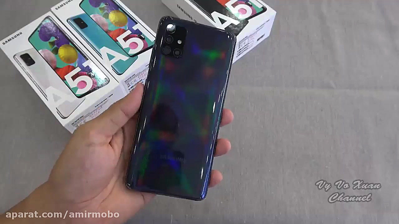 جعبه گشایی سه رنگ زیبای a51