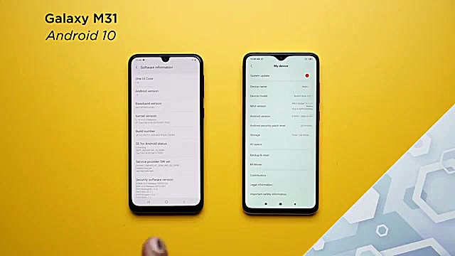 samsung galaxy m31 vs redmi No...
