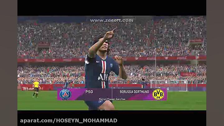 بازی پی اس جی و دورتمند در PES...
