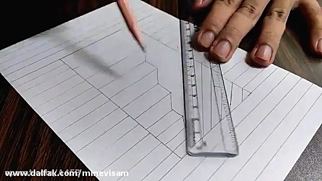 آموزش کشیدن نقاشی سه بعدی بسیا...