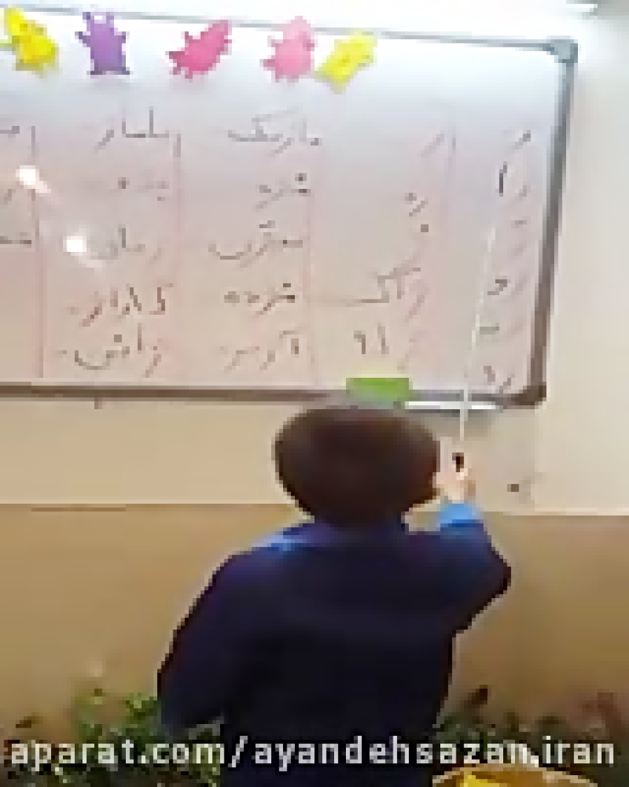 روان خوانی مبحث حرف ژ درس فارسی توسط دانش آموز پایه اول کلاس خانم محرابی