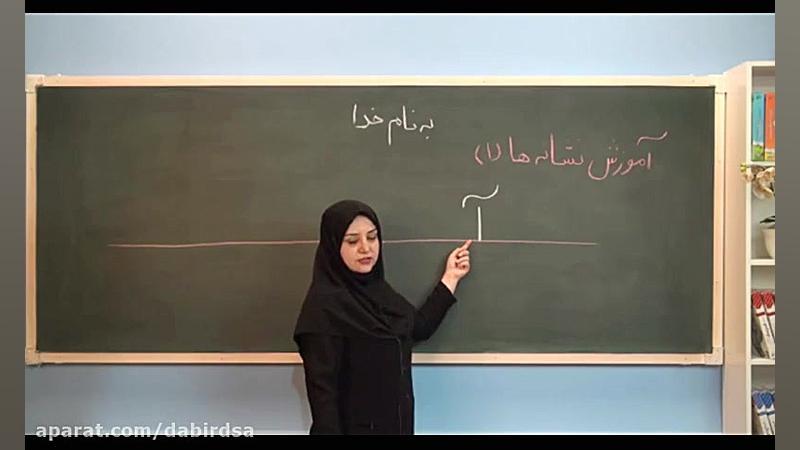 فارسی اول دبستان آموزش نشانه آ