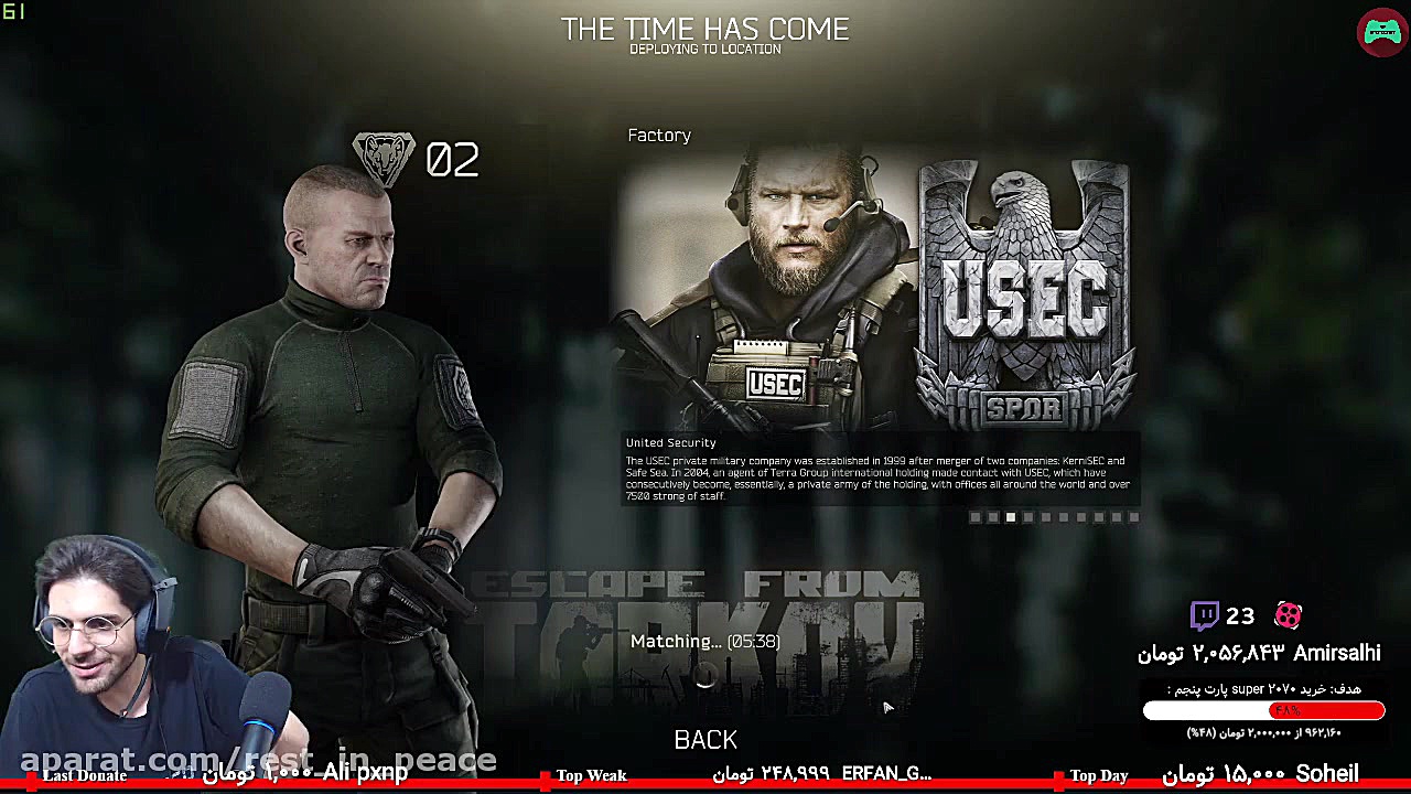 پارت 3 استریم Escape From Tark...