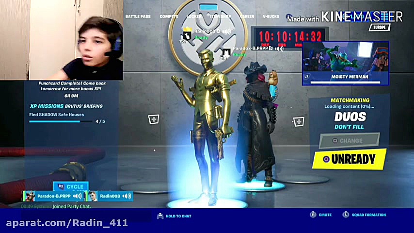 گیم پلی فورتنایت با رادین   گی...