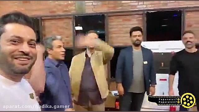 تولد امین حیایی در پشت صحنه عص...