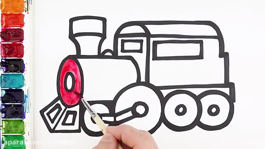 نقاشی برای کودکان  قطار