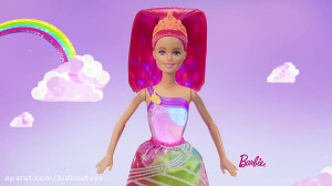عروسک باربی رنگین کمان چراغ دا...