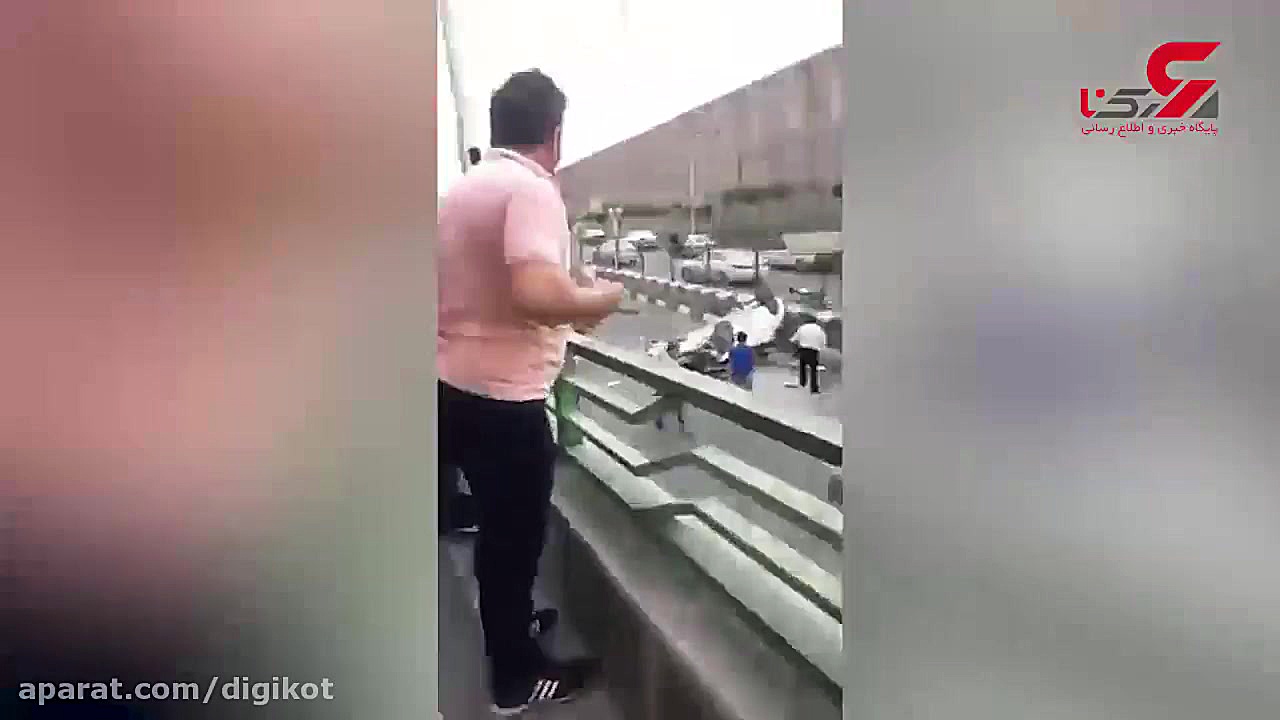 صحنه تصادف افشین آذری خواننده...