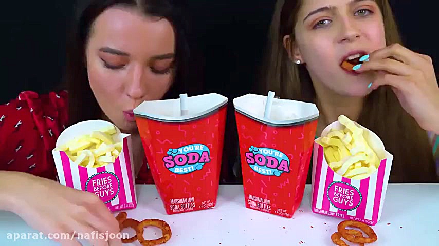 چالش فود اسمر با دو خواهر