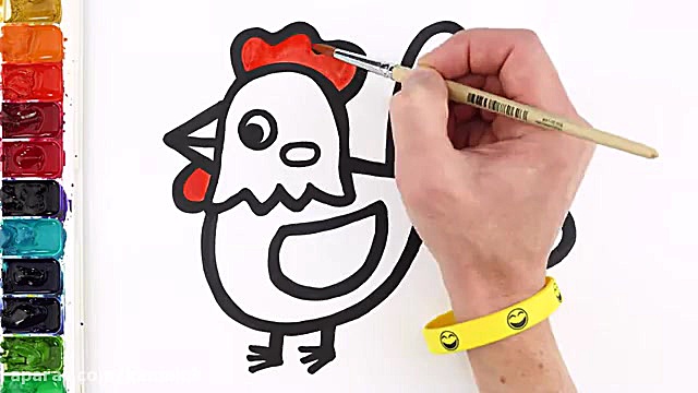 نقاشی برای کودکان  مرغ 2