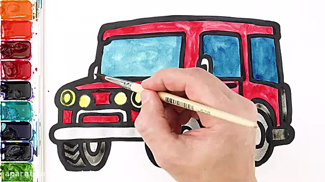نقاشی برای کودکان  جیپ
