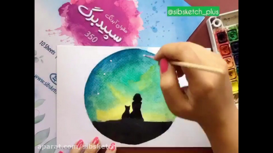 آموزش نقاشی کهکشانی با استفاده...