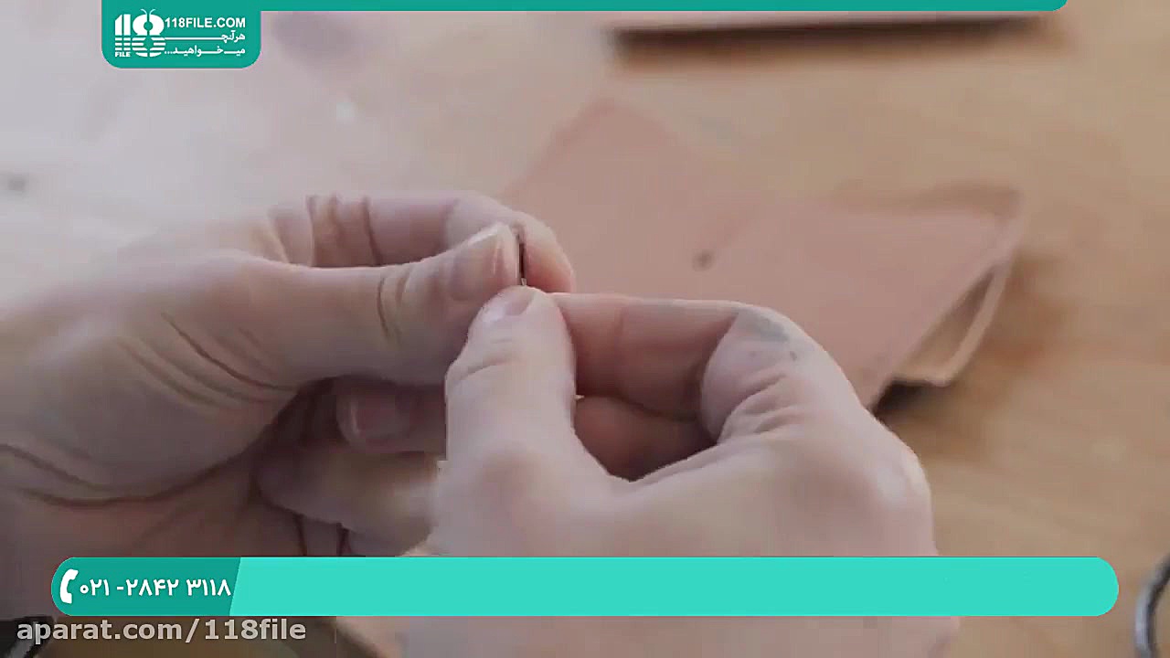 آموزش چرم دوزی | دوخت کیف چرم...