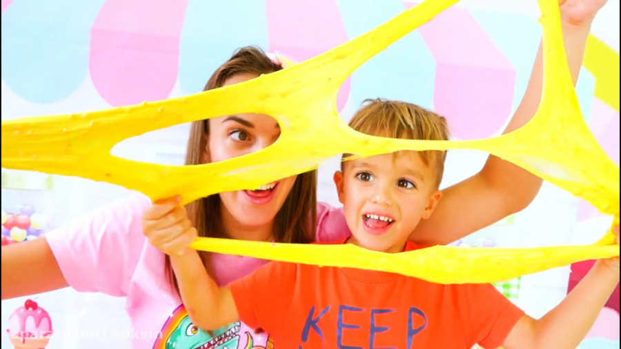 ولاد و نیکی اسلایم درست میکنند...