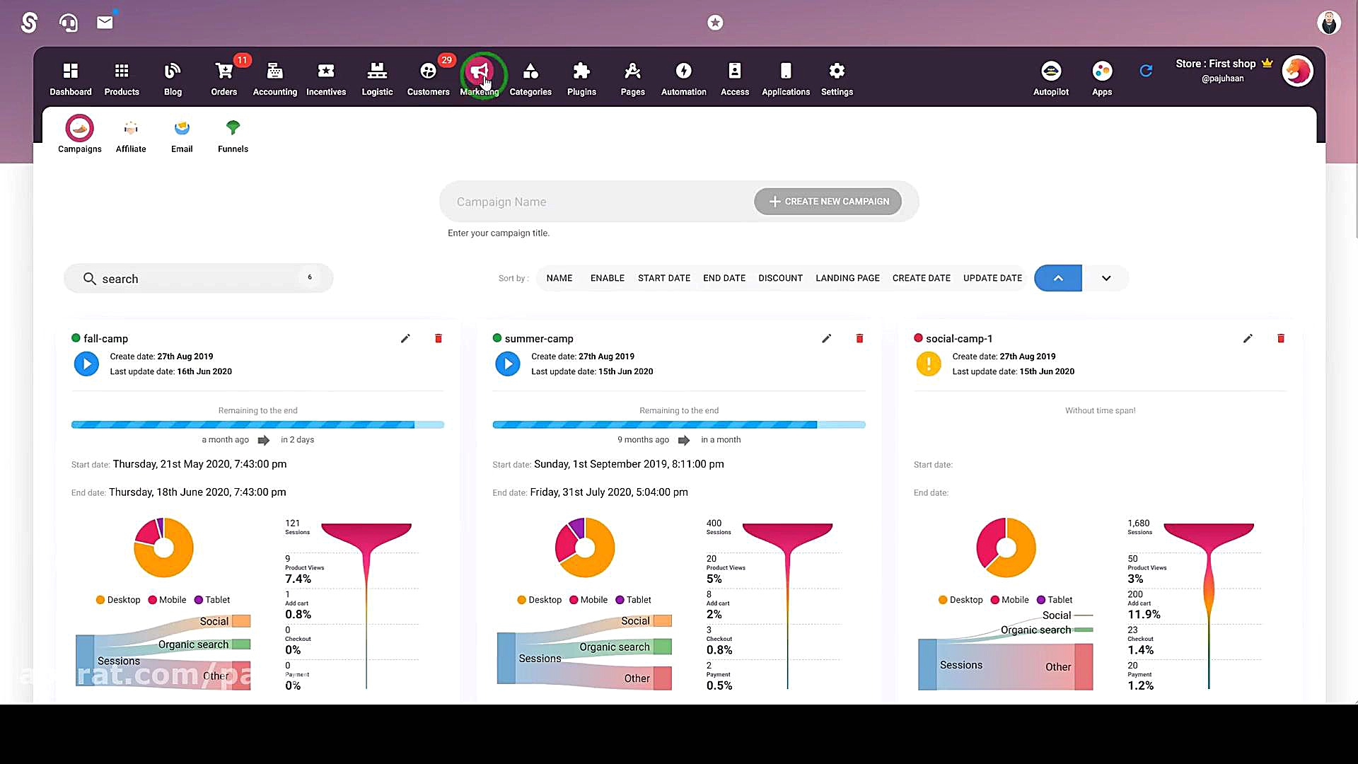 ایجاد کمپین و مدیریت تبلیغات د...