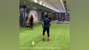 تنیس فوتبال رضاگلزار با جواد ک...
