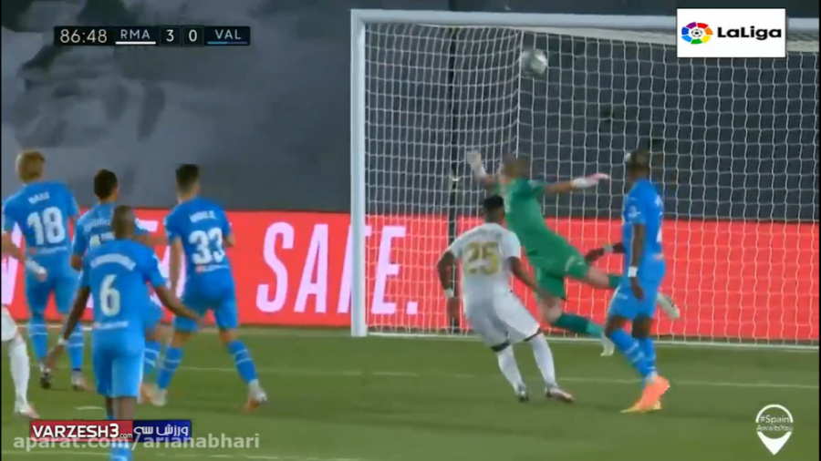 گل سوم رئال مادرید به والنسیا...