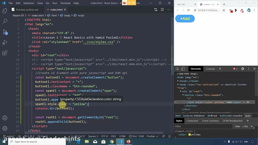 آموزش مقدماتی React.js