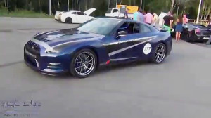 درگ کورس لامبو با نیسان GT