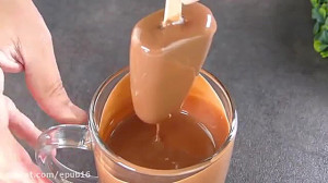 طرز تهیه آسان بستنی چوبی شکلات...