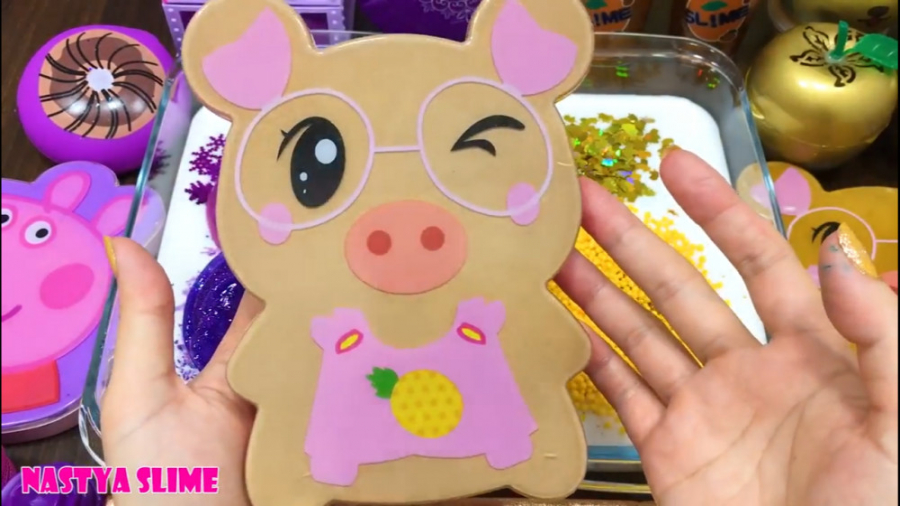 اسلایم بنفش و طلایی