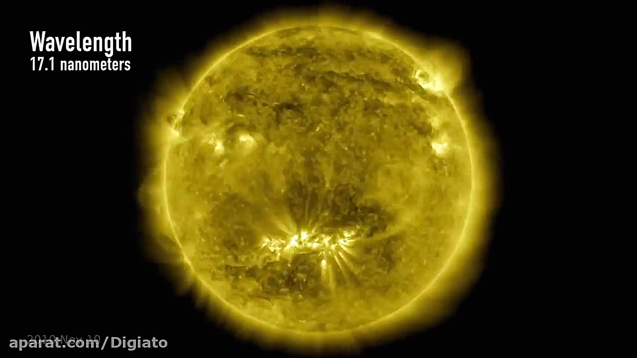 تایم لپس فعالیت 10 ساله خورشید...