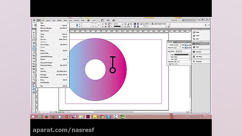 طراحی لیبل سی دی با ایندیزاین