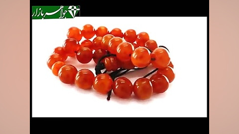 تسبیح کهربا 33 دانه گرد بولونی...