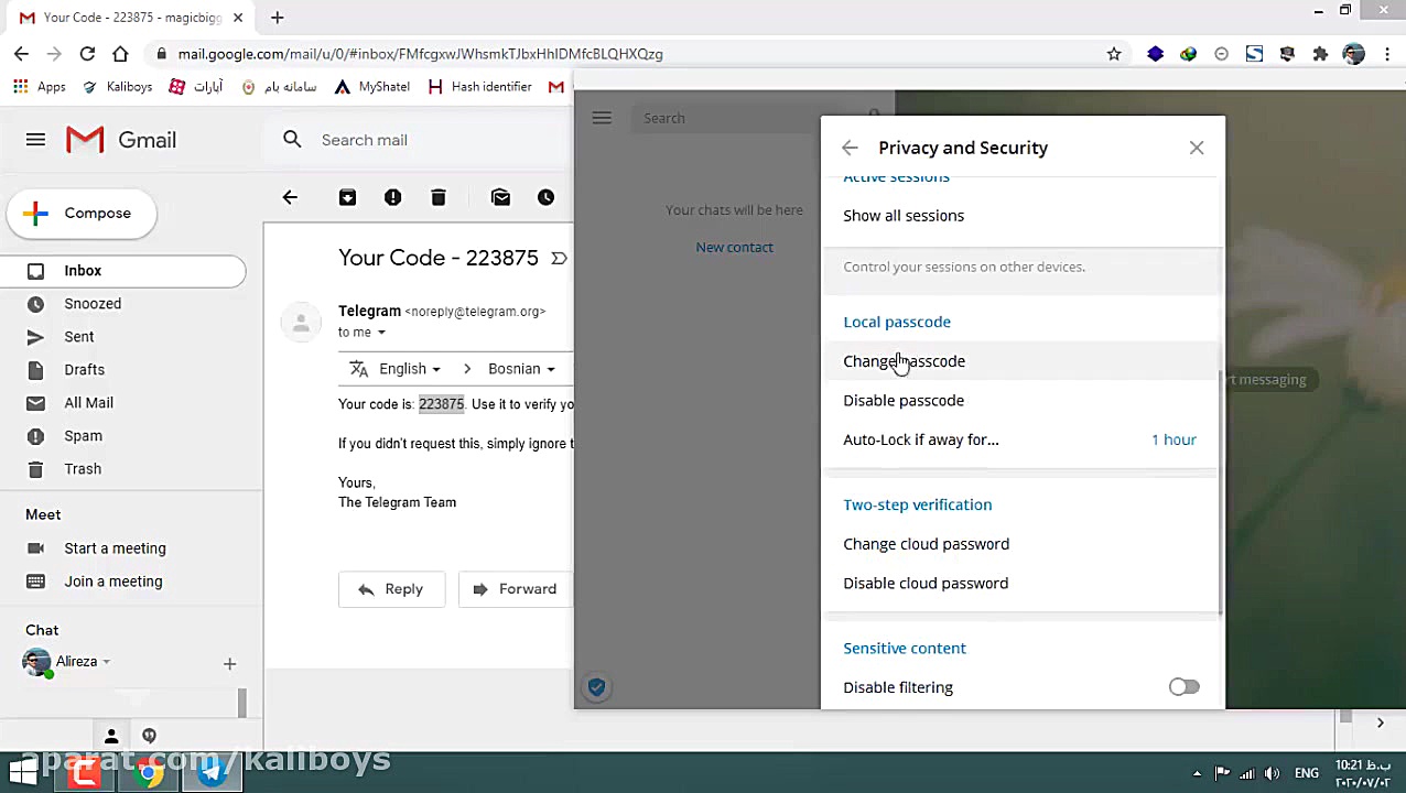 آموزش بالابردن امنیت حساب تلگر...