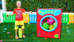 بازی ولاد و نیکی با ماشین لباس...