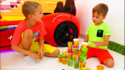 ولاد و مامانی نودل یک رنگ می خ...