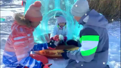 برف بازی ناستیا و دوستان ماجرا...