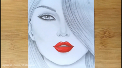 آموزش نقاشی صورت دخترانه