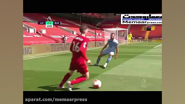 خلاصه بازی لیورپول 1  برنلی 1