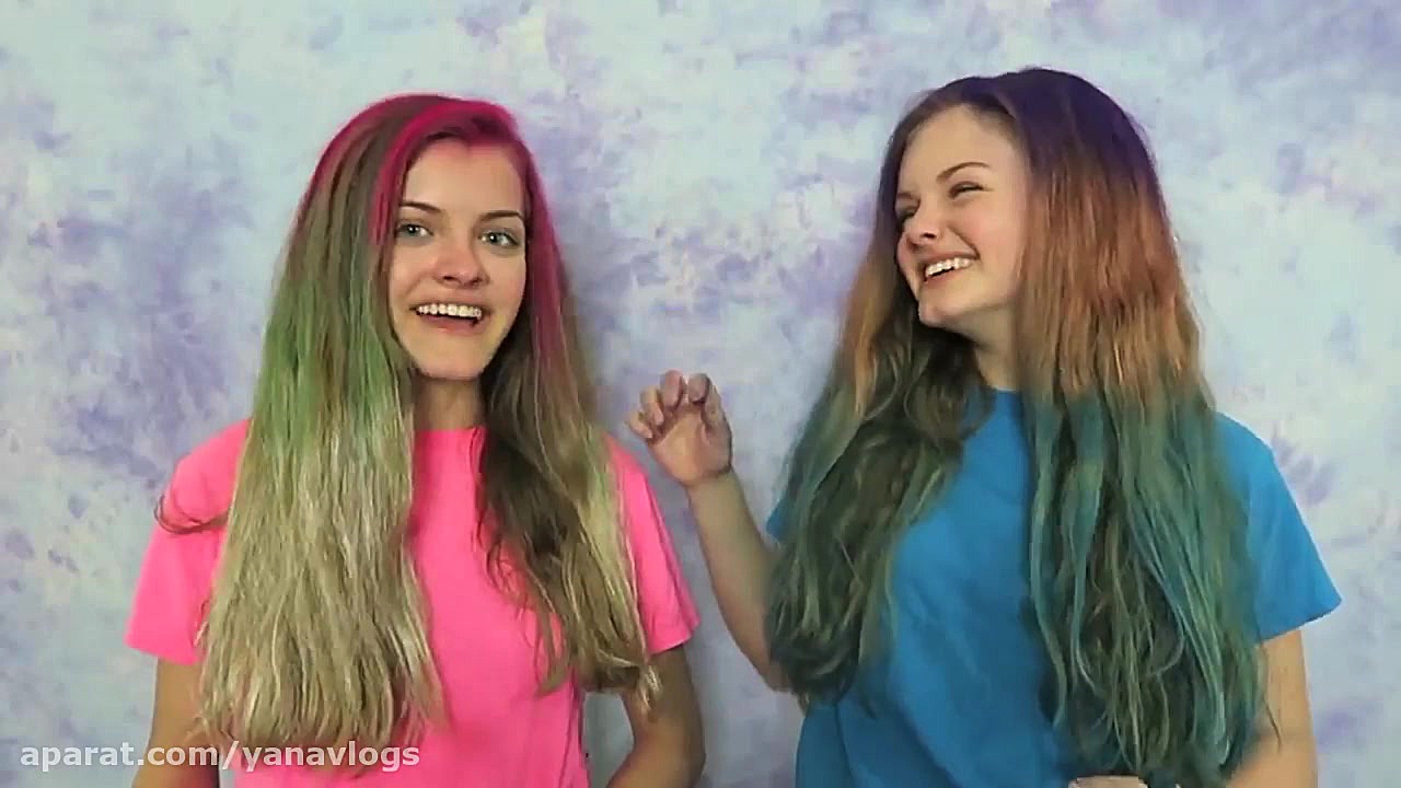 چالش رنگ کردن مو با اسپری